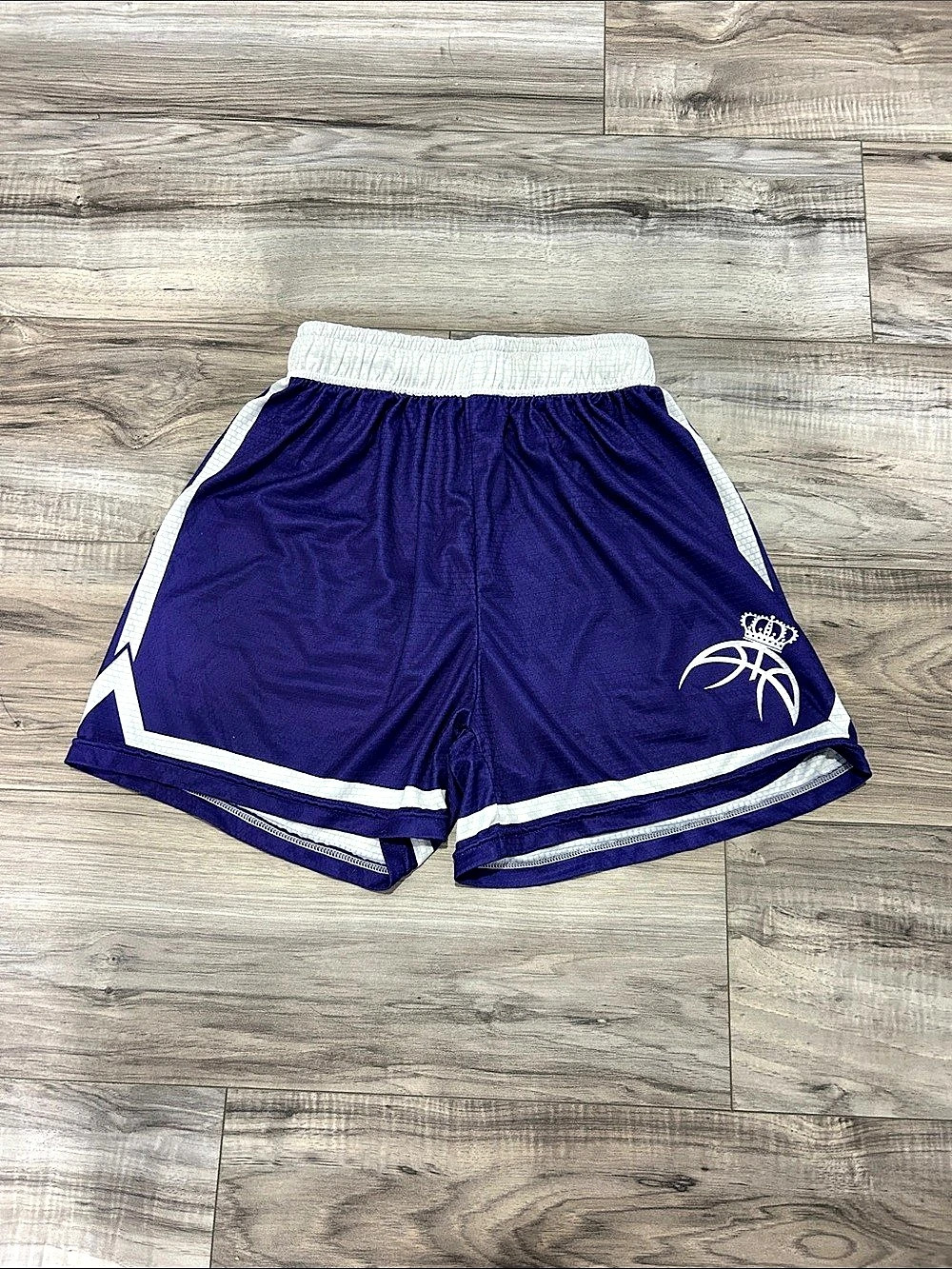Purple & White Her-court Shorts